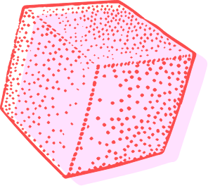 an illustration of a sugar cube